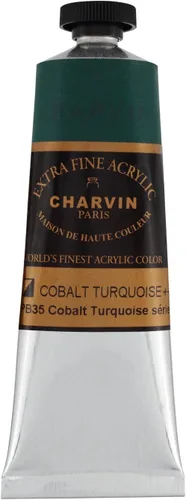 Miniatura 9 de Charvin Pintura acrílica profesional extrafina – verde absenta, tubo de 2.1 fl oz, pigmentos de triple fresado, resistente a la luz, pinturas