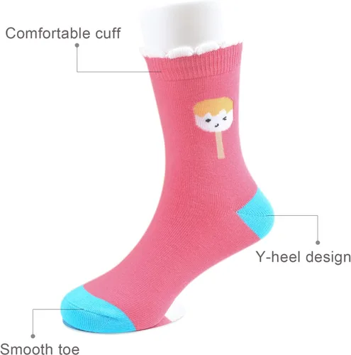 Miniatura 5 de Calcetines de vestir de algodón suave de moda para niños y niñas