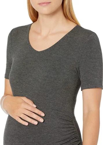 Miniatura 4 de Tienda Essentials Camiseta de maternidad de manga corta con cuello en V para mujer paquete de 2