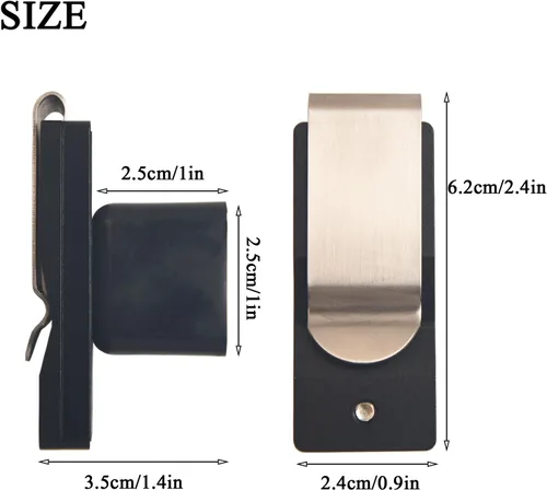 Miniatura 2 de LAKE OF FIRE Soporte para Tiza de Billar, Soporte para Tiza de Taco de Billar con Clip Magnético para Cinturón, Accesorios para Billar y Snooker