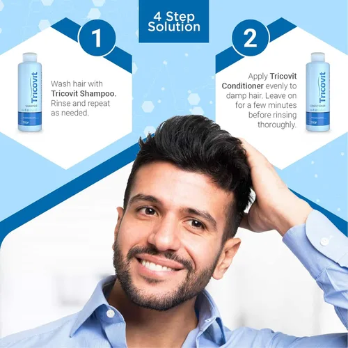 Miniatura 5 de Tricovit Forte Tratamiento de pérdida de cabello - Productos para el crecimiento del cabello para mujeres y hombres - Regulador de sebo