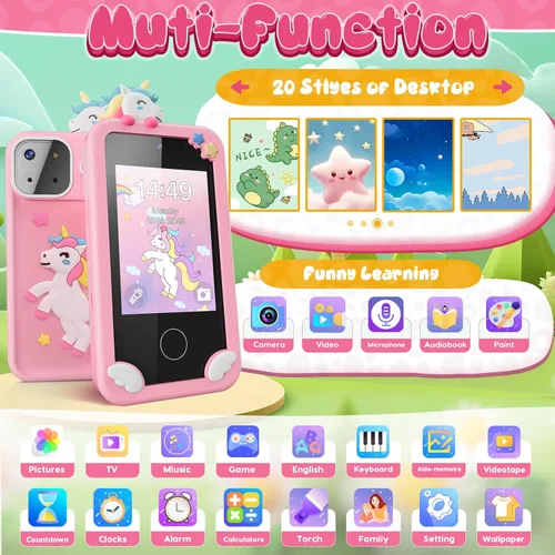 Miniatura 2 de Luyiilo Juguetes de Teléfono Inteligente para Niños/Niñas, Juguetes de Regalo de Unicornio para Niñas de 3-9 Años Regalos de Navidad y Cumpleaños
