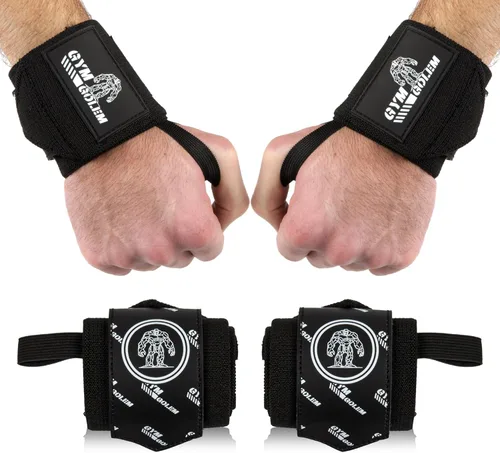 Muñequeras – Envolturas de soporte premium de 18 pulgadas con lazo para el pulgar para levantamiento de pesas, culturismo y crossfit (1 par)