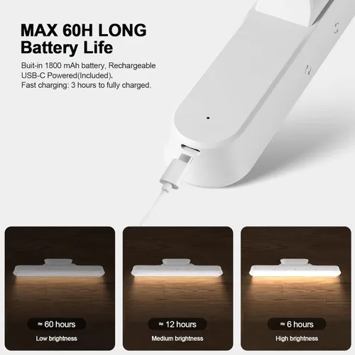 Miniatura 4 de 56 luces LED inalámbricas para debajo del gabinete, luces debajo de la encimera para control táctil de cocina, iluminación magnética de armario