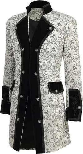 Miniatura 4 de Chaqueta medieval steampunk para hombre, abrigo gótico victoriano