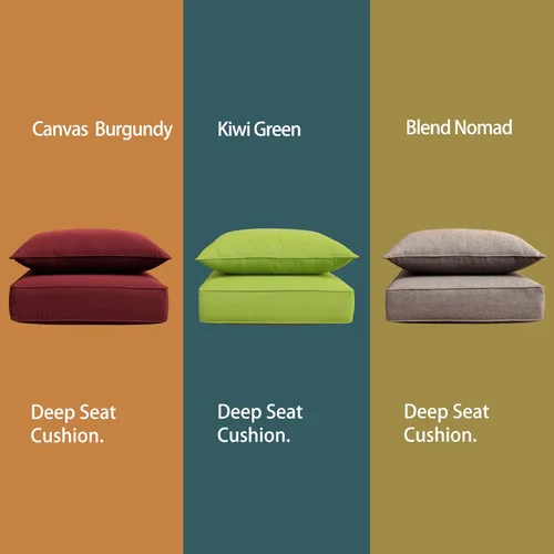 Miniatura 7 de Cojín para muebles de exterior, cojines para silla de asiento profundo, asiento de espuma, tela Sunbrella, mezcla Nomad