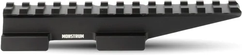 Miniatura 6 de Monstrum Shrapnel Montaje elevador de perfil bajo de Picatinny con base de parada de retroceso 14 ranuras 5 pulgadas