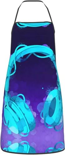 Miniatura 17 de Delantal de dos cachorros con bolsillos, delantales resistentes a las gotas de agua para mujeres y hombres, delantal ideal para uso doméstico