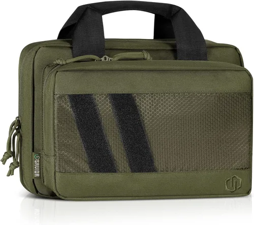 Miniatura 18 de Savior Equipment Specialist Series Tactical Double Scoped Handgun Firearm Case Pistol Bag For Outdoor Hunting Shooting Range, Lockable Compartment