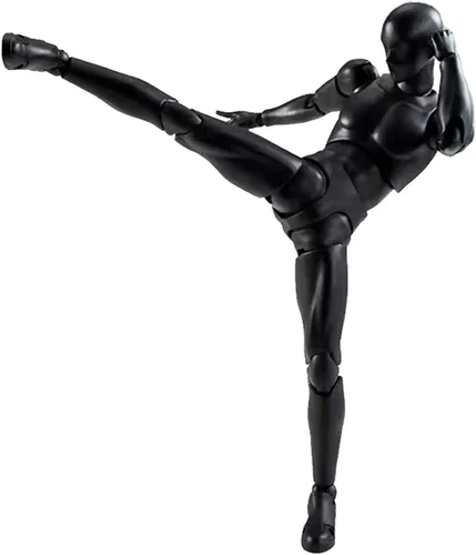 Miniatura 3 de Figuras de acción gnallang Modelo PVC (Color Negro) con Caja Modelos de Figuras para Dibujar para Artistas (Masculino)