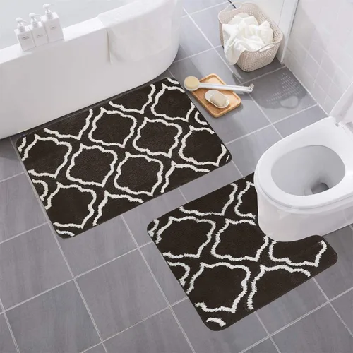 Miniatura 41 de YHF - Alfombras de baño de 20 x 32 pulgadas, extra gruesas y suaves, de microfibra peluda, lavables a máquina, alfombras de baño absorbentes, tapete