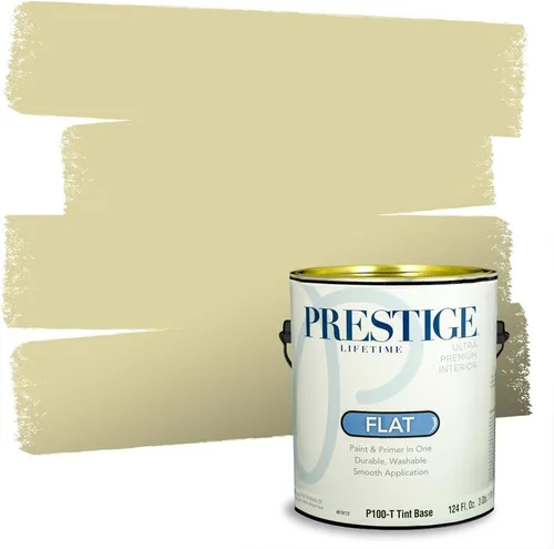 Miniatura 284 de PRESTIGE Paints Exterior Paint and Primer In One, 1-Gallon, Satin, Comparable Match of Benjamin Moore* Royal Linen* 931BM-PCM