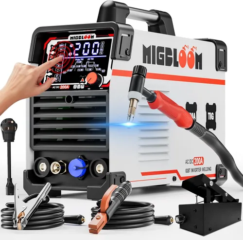 Miniatura 9 de 250A Soldador Mig, Soldador 110V FLUX MIG/ARC/Lift TIG sin gas, Soldador Mig 3 en 1 con sinergia e inversor IGBT, Soldador de núcleo de flujo