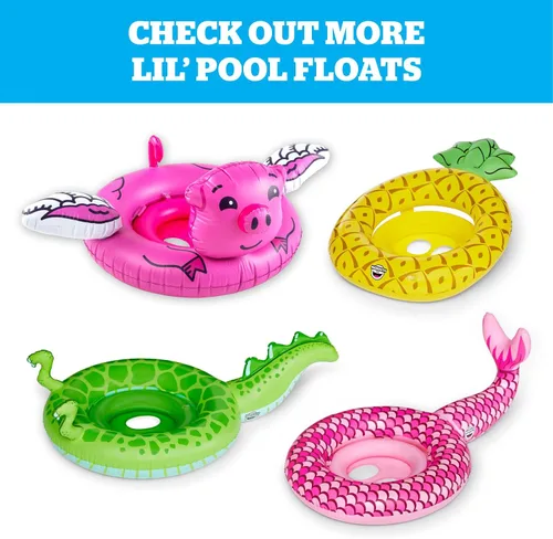 Miniatura 5 de Flotador de agua Pink Flamingo Lil - Flotador de piscina para bebés y niños de 1 a 3 años, para nadadores principiantes, fácil de inflar y duradero