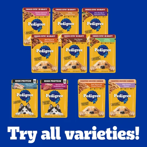 Miniatura 7 de Pedigree Choice Cuts in Gravy - Alimento húmedo para perros adultos, paquete variado de 30 unidades con sabor a carne, bolsas de 3.5 onzas