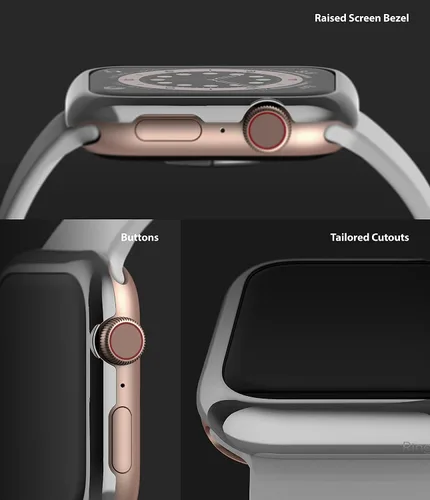 Miniatura 5 de Ringke Estilo bisel para Apple Watch Series 6, 5, 4 (1.732 pulgadas), SE 3, 2, 1 (1.732 pulgadas), marco de acero inoxidable con estilo antiarañazos