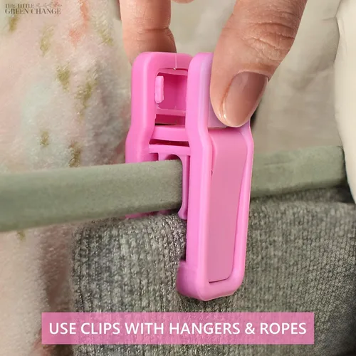 Miniatura 5 de 40 clips de plástico para colgar – hasta 0.236 in/0.24 pulgadas clips para pantalones, fuerte agarre antideslizante para faldas, pantalones, ropa