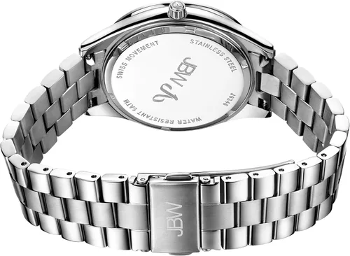 Miniatura 2 de JBW Reloj de pulsera de lujo para mujer Cristal de 0,12 quilates con brazalete de eslabones de acero inoxidable