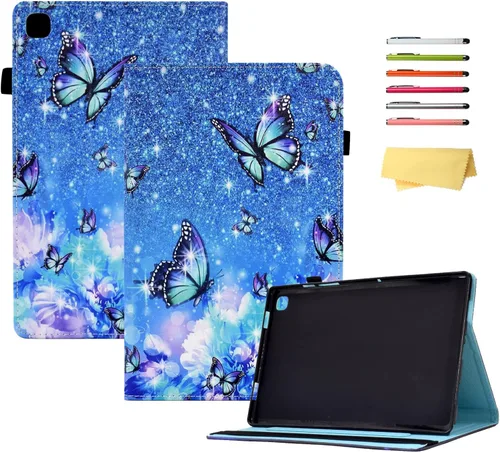 Miniatura 24 de Funda para Samsung Galaxy Tab A7 Lite de 8.7 pulgadas modelo 2021 (SM-T220/T225/T227), soporte de visión multiángulo, cartera delgada con bolsillos