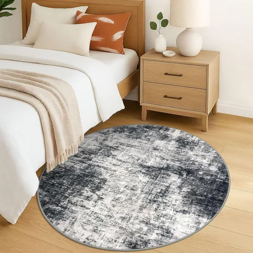Miniatura 702 de IOHOUZE Alfombra abstracta lavable de 3 x 12 pies para pasillos, antideslizante para cocina, camino de entrada de lana sintética para interiores