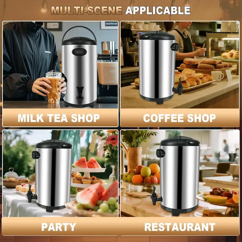 Miniatura 9 de Dispensador de bebidas aislado de 3.2 galones, dispensador térmico de bebidas calientes, dispensador de bebidas frías y calientes con grifo
