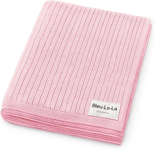 Miniatura 26 de Heritage Knit Manta Envolvente de Recepción de Algodón Orgánico para Niñas - Manta Envolvente Edredón de Punto de Algodón Orgánico de Lujo 100% 04