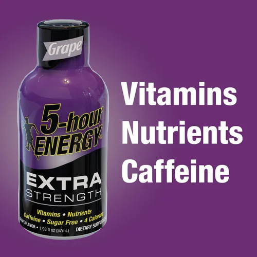 Miniatura 6 de 5 Hour Energy Shot Extra Strength Grape- Paquete de 96 botellas de 2 onzas