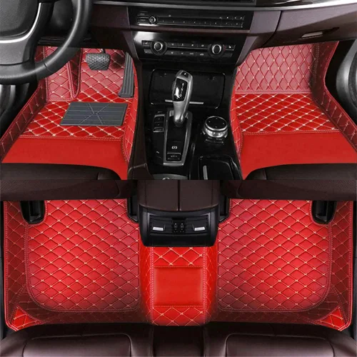 Miniatura 2 de Tapetes de cuero negro y rosa personalizados para automóvil, SUV, camión y vehículo deportivo, protección para todo tipo de clima, se adapta a