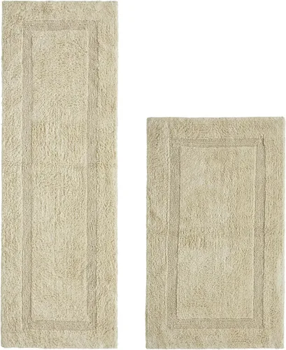 Miniatura 57 de Better Trends Alfombra de Inodoro en Forma de U Cubierta de Asiento de Inodoro de Lujo 100% Algodón Absorbente de Agua, Cubierta de Tapa Reversible
