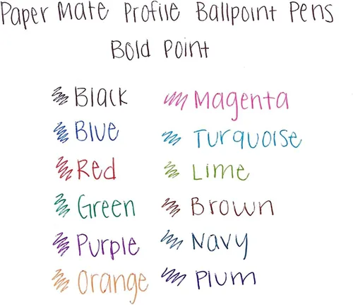 Miniatura 4 de Paper Mate Profile - Bolígrafos retráctiles, 0.059 pulgadas, punta gruesa, 6 unidades (negro)