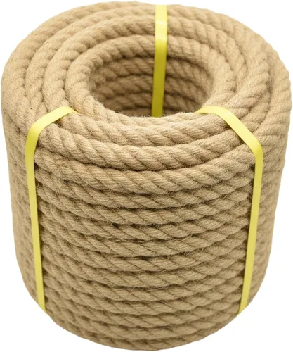 Miniatura 12 de Cuerda de yute natural de yute manila, cuerda de cáñamo náutica, cuerda trenzada natural gruesa y resistente para manualidades, agrupación, ancla
