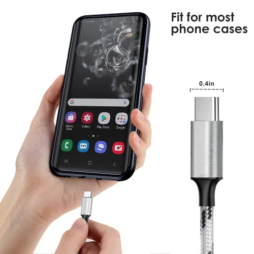Miniatura 4 de Puxnoin Cable de carga múltiple, paquete de 2 cables de carga multiteléfono de 10 pies, trenzado, universal, 3 en 1, cable de carga extra largo
