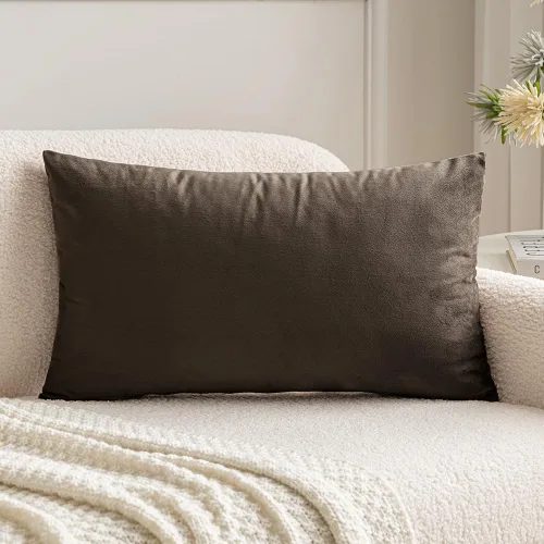 Miniatura 31 de MIULEE Funda de Almohada de Terciopelo Suave de Lujo Decorativa Funda de Cojín Decorativo Rectangular Individual para Sofá, Sillón, Dormitorio, Beige