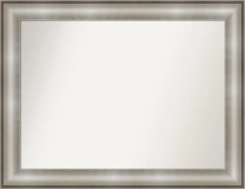 Miniatura 416 de Amanti Art Espejo de baño plateado para sobre fregadero, 28 x 47 pulgadas, espejo rectangular de plata imperial, marco de madera tradicional de gran