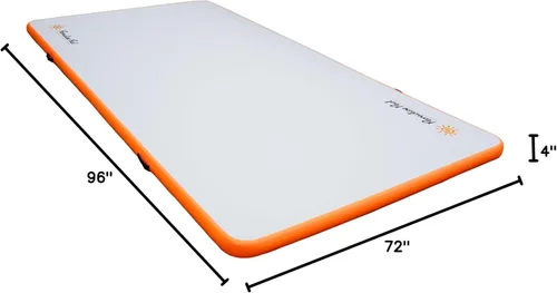 Miniatura 13 de Alfombrilla flotante inflable para lagos y piscinas, plataforma inflable, plataforma inflable, muelle de natación portátil de tamaño familiar
