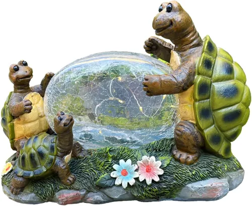 Miniatura 4 de Familia de conejitos con energía solar para exteriores, decoración de luz LED para jardín, adorno de jardín (familia de conejitos en un césped)