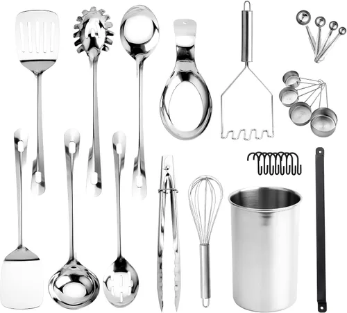 Miniatura 9 de Juego de utensilios de cocina COOK WITH COLOR - 10 piezas de primera calidad, antiadherentes y resistentes al calor, incluye volteador, servidor