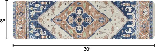 Miniatura 2 de OJIA Alfombras Super Antideslizantes para Escalones de Madera Interior, 30"X8" Alfombras para Escaleras Resistentes al Deslizamiento Tapetes