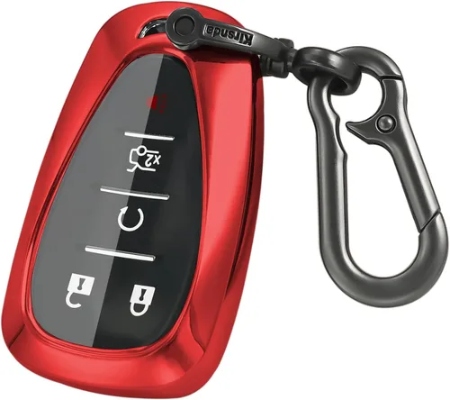 Miniatura 9 de Kirsnda - Funda para llavero Chevrolet, carcasa con llavero, funda protectora de TPU suave 360 Compatible con Chevy Malibu Camaro Trax Blazer