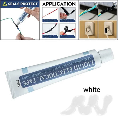 Miniatura 4 de Cinta aislante de goma adhesiva de goma aislante líquida Cinta aislante de secado rápido Buen aislamiento Cable eléctrico Pegamento para 1.0 fl oz