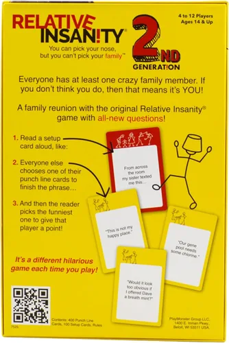 Miniatura 8 de Insanidad Relativa por Jeff Foxworthy - Juegos de Cartas Multijugador para Noche Familiar, Edades 14+
