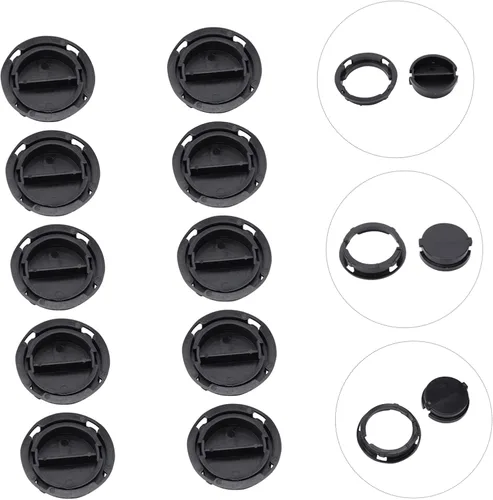 Miniatura 5 de 50 tapones de plástico para huchas y figuras de yeso, tapones de cierre de doble parte inferior, tapón negro para cajas de ahorro, fácil instalación