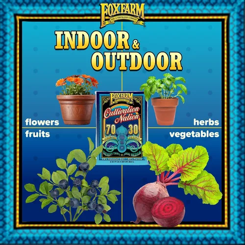Miniatura 4 de FoxFarm Cultivation Nation 70:30 Medios de cultivo, 2 pies cúbicos - Mezcla de fibra de coco y perlita - Proporciona aireación y drenaje, uso