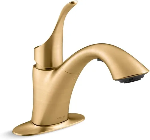 Miniatura 5 de KOHLER K-22035-VS Simplice - Grifo de fregadero de lavandería con una sola manija, cabezal rociador de 2 funciones, instalación de 3 agujeros, grifo