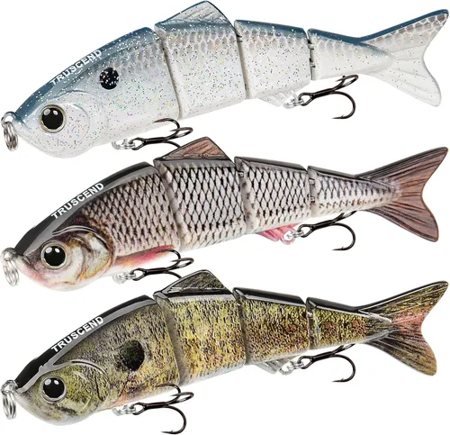 Miniatura 8 de TRUSCEND Swimmax - Señuelos de pesca realistas para agua salada y agua dulce, para trucha lucioperca, lucio, salmón azul, cebo, pesca de lubina