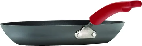 Miniatura 4 de Rachael Ray Brights - Sartén antiadherente anodizada dura, sartén anodizada dura, 12.5 pulgadas, gris con asas rojas
