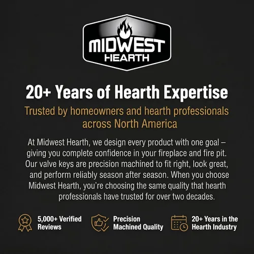Miniatura 3 de Midwest Hearth Llave de válvula universal para fogatas de gas y chimeneas, color negro plano (3 pulgadas)