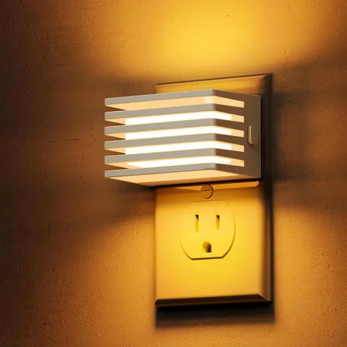 Miniatura 8 de L LOHAS LED Luces nocturnas enchufables a la pared, paquete de 2 luces nocturnas modernas con sensor de atardecer a amanecer, luz nocturna