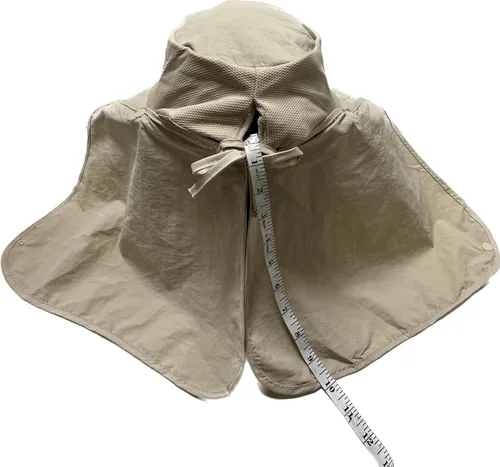 Miniatura 3 de Mrlahat Visera ancha para pesca al aire libre, gorra de pesca con solapa larga para orejas y cuello, unisex Beige