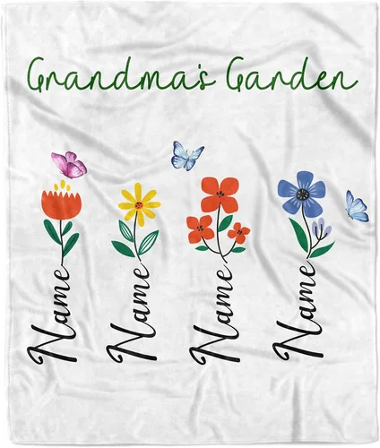 Miniatura 22 de Manta personalizada para la abuela a mi nieta, regalo para mamá y abuela, regalo de nietos, regalos para abuela, manta personalizada con foto